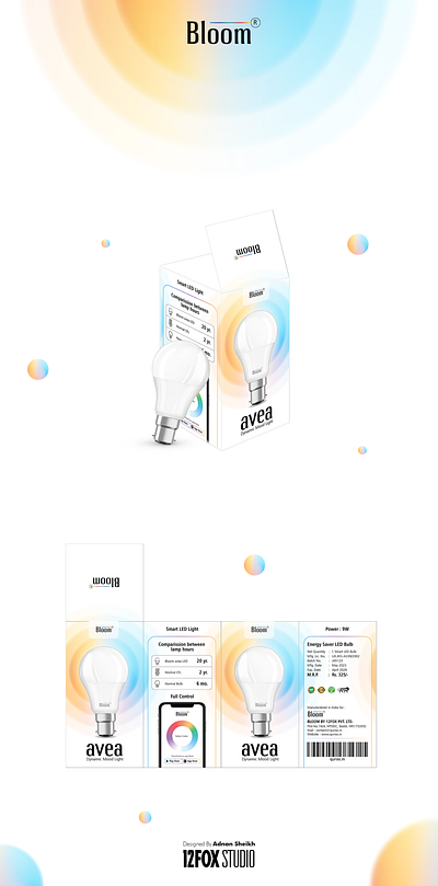 Bloom LED Light Packaging design 12fox 12fox studio 3d adnan adnan sheikh branding design graphic design illustrator logo mockup packaging design photoshop product design