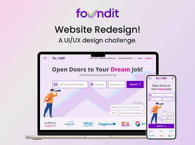 Elevating Job Search Experience: Redesigning Foundit Homepage! design ui ux
