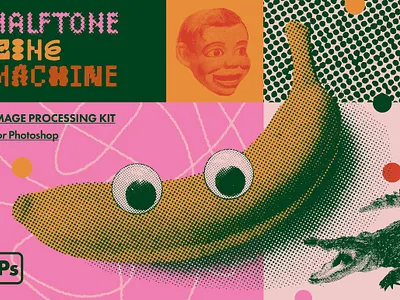 Halftone Zine Machine action branding design download effect elements free free download graphic design illustration pattern