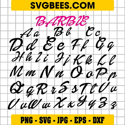 Barbie Font SVG barbie font svg svgbees