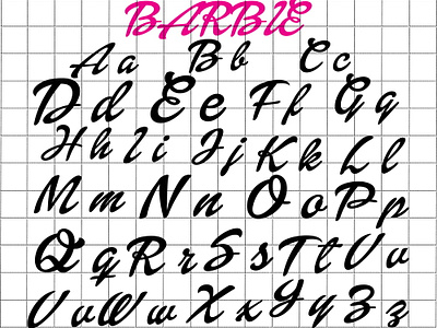 Barbie Font SVG barbie font svg svgbees