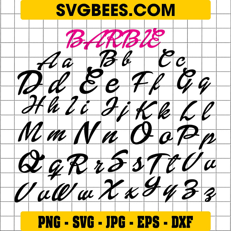 Barbie Font SVG by SVGbees: SVG Files for Cricut - Get Premium SVGs on ...