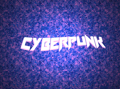 Cyberpunk art beginner branding font graphic design illustration
