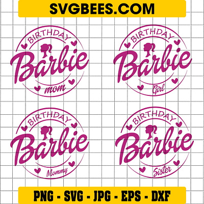 Birthday Barbie SVG birthday barbie svg svgbees