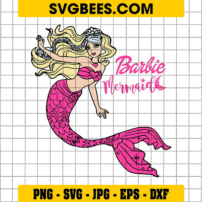 Barbie Mermaid SVG barbie mermaid svg svgbees
