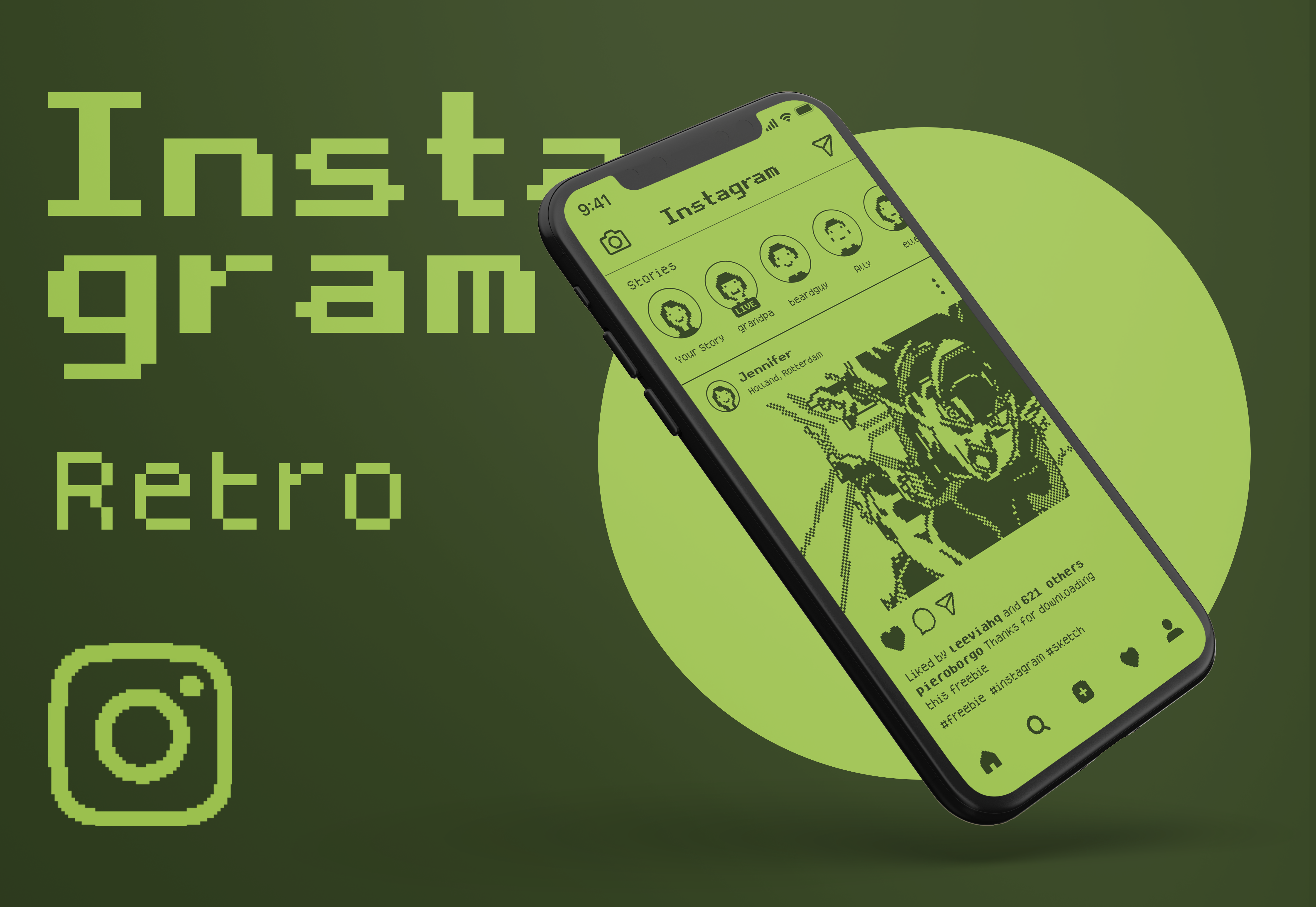 Old mobile Retro Style Instagram Redesign 2023 90s app design brutalism clean ui future design graphic design retro ui user interface