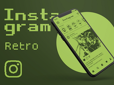 Old mobile Retro Style Instagram Redesign 2023 90s app design brutalism clean ui future design graphic design retro ui user interface