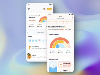 Calorie Crusher - Diet, Calories & Workout Tracker Mobile App android calories cardio course diet figma fitness fitnessmodel fitnessresult fitnesstransformation getfit gym motion graphics motivation tracker ui ux woman fitness workout