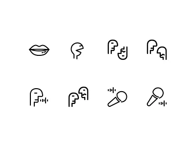 Speech style - icons sketches design figma graphic design icon icondesign icons iconset outline sketch speech ui vector