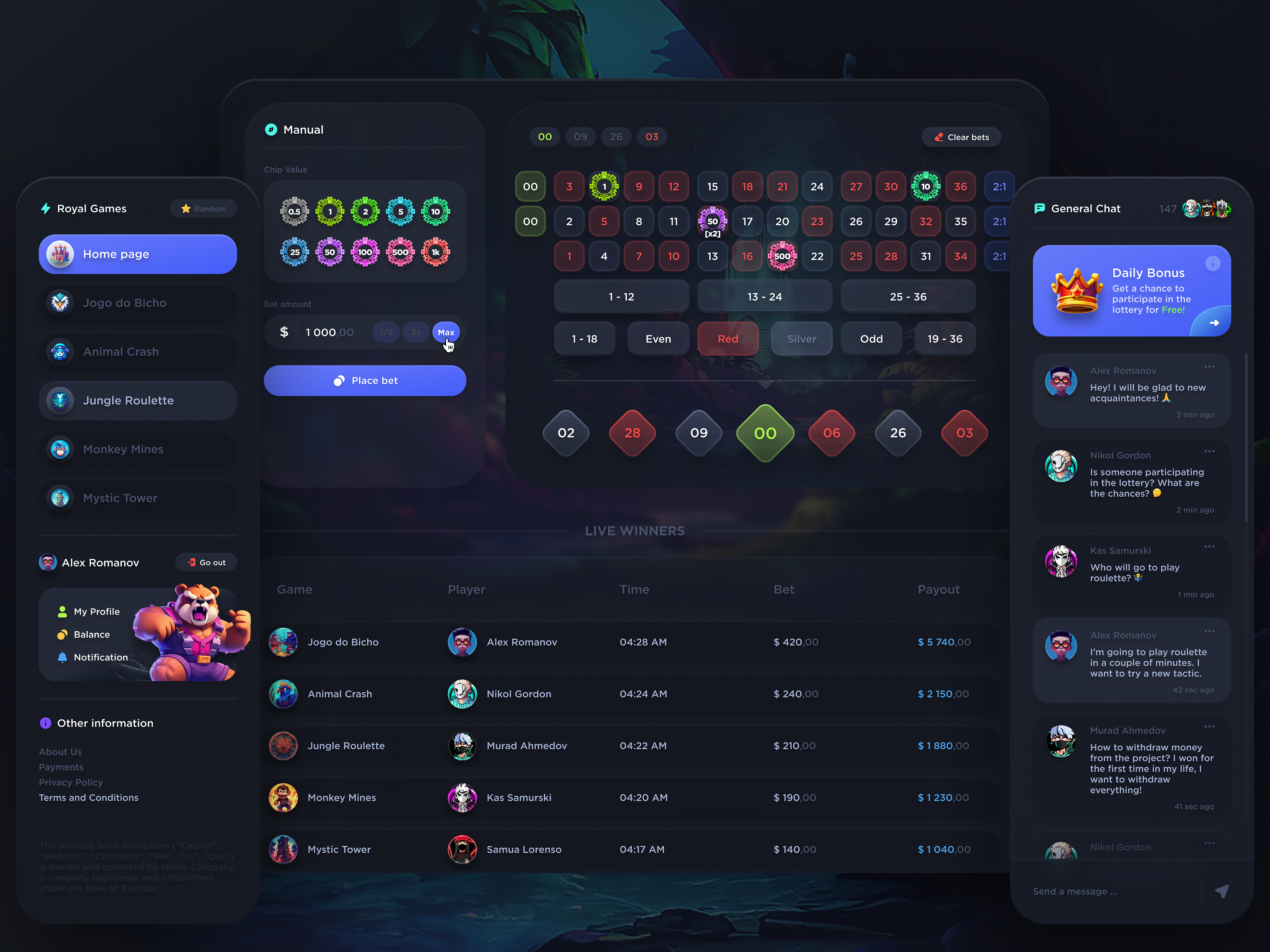 Roulette - Gambling Design (UX) By Romanov For Bang Bang Studio On Dribbble