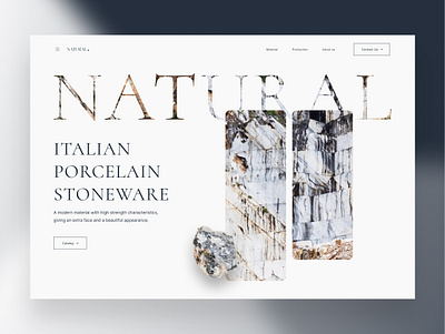 Natural Resources Website Design design landing marble material minimalist natural porcelain stoneware ui uiux ux web web design