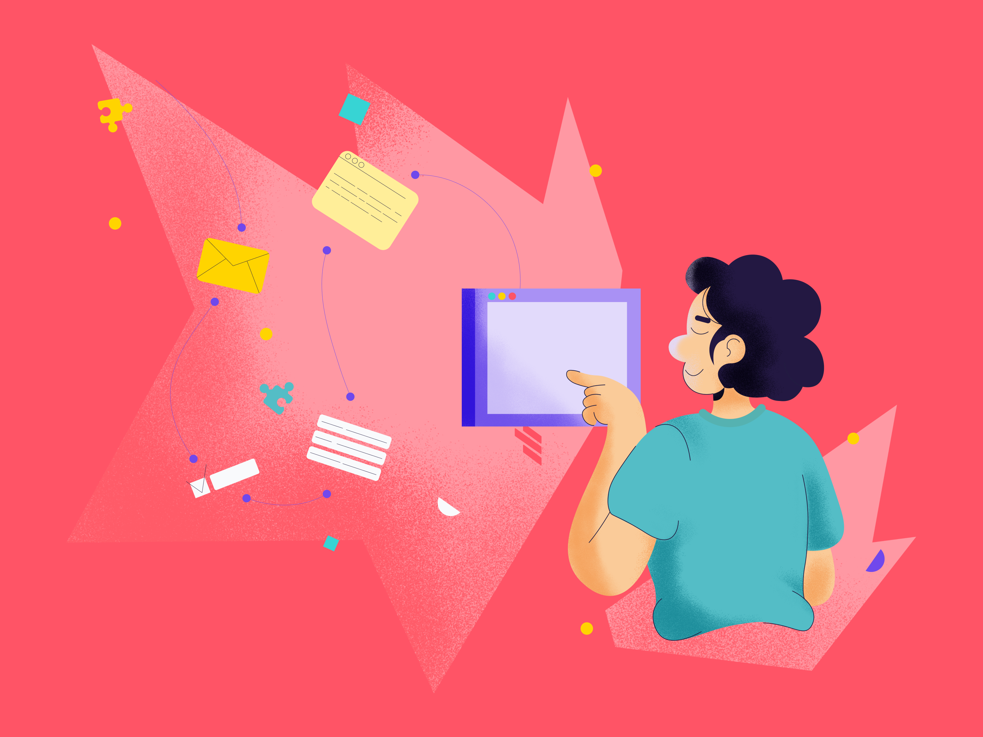 Illustration for a SaaS advertisement advertisement app business illustration flat illustration marketing minimal mobile application people saas tech web