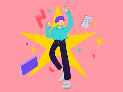 Illustration for a SaaS advertisement advertisement b2b b2c business illustration character engaging flat freetime illustration marketing minimal mobile app mobile application organizing people saas scheduling tech time managment vector