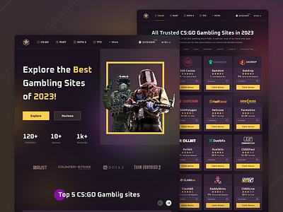 Gaming Landing Page - Webdesign csgo design dota2 gambling game game design gaming gaming design landing page landing page design rust skin skinraters skinraters.com tf2 ui uidesign ux webdesign website