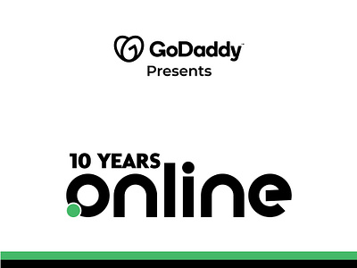 GoDaddy's .Online 10th Anniversary Logo brand identity design brand logo branding company logo design graphic design illustration logo vector
