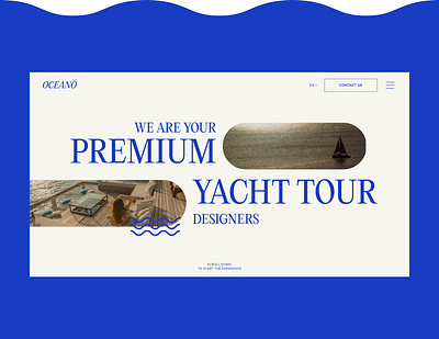 Exploration - yacht agency website animation art direction design figma graphic design landing layout tourism typography ui ux web yacht