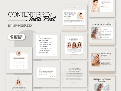 Cream Beauty Aesthetic Instagram Template aesthetic design graphic design instagram marketing post sosial media