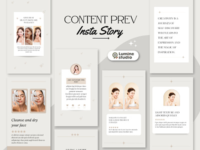 Cream Beauty Aesthetic Instagram Template aesthetic design graphic design instagram marketing sosial media story