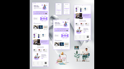 Learnio - an online education platform certifications course education learning platform online education platform uiux design webdesign website design
