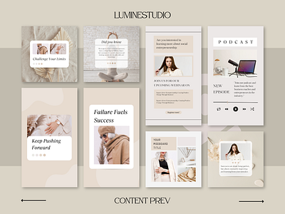 Soft Brown Fashion Instagram Template aesthetic design graphic design instagram marketing post sosial media story