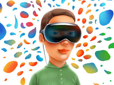 Profile pic Apple Vision Pro avatar cartoon cg character illustration portrait profile userpic
