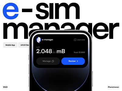 E-manager - E-Sim card management mobile app app application e sim e sim electronic sim cards ios management app mobile mobile app mobile app design mobile app development mobile application mobile design phenomenon product product design ui ui design ui ux uxui