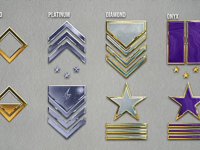 Rank Icons - Halo Infinite art design diamond gamer gaming gold graphics halo icon icons illustration onyx platinum rank rank system ranking system