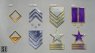 Rank Icons - Halo Infinite art design diamond gamer gaming gold graphics halo icon icons illustration onyx platinum rank rank system ranking system