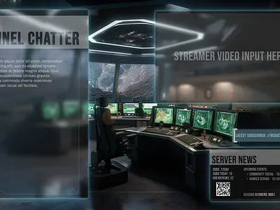Stream Overlay - Sci-fi gamer gaming illustration overlay sci fi science fiction stream streamer streaming ui