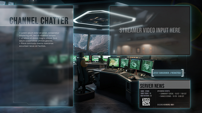 Stream Overlay - Sci-fi gamer gaming illustration overlay sci fi science fiction stream streamer streaming ui