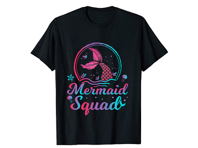 Mermaid Squad t-shirt designs best t shirt design graphic design mermaid shirt mermaid tshirt mermaid typography mermaid typography shirt mermaidtypography tshirt typography shirt