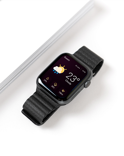 Weather forecast widgets for smart watch. app design ui