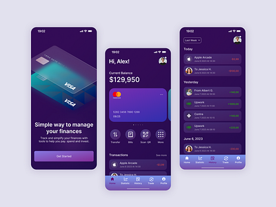 Financial App 3d financial mobile productdesign ui ux uxui