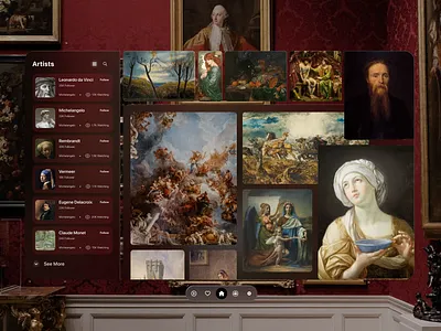 Apple Vision Pro UI - Futuristic Museum apple ar dashboard design concept digitalexperience futuristic museum trending ui vision pro vr