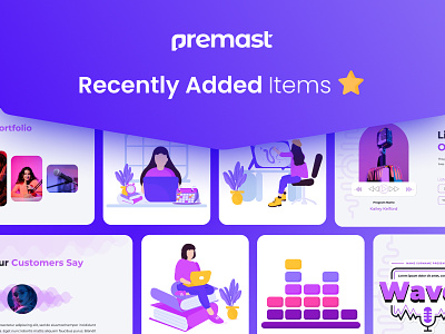 Premast | Recently Added Items ⭐️ business creative design education illustration podcast powerpoint template presentation radio