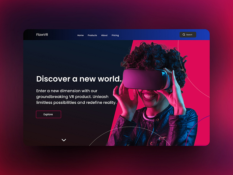 VR landing page by Kayode Ibidapo on Dribbble