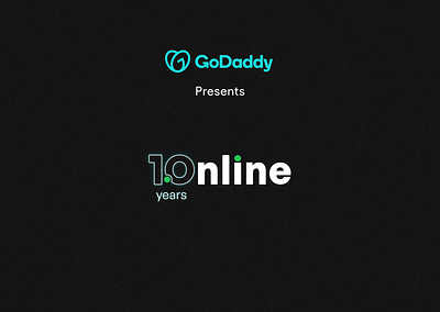 .Online for GoDaddy's Design Playoff 10 anniversary bold branding concept dark design domain godaddy host logo logodesign minimal modern neon online playoff simple vector website