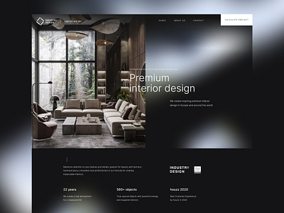 Interior Design Agency - Website Industry Design design industry interior design interior site landing minimalist ui uiux ux web design website