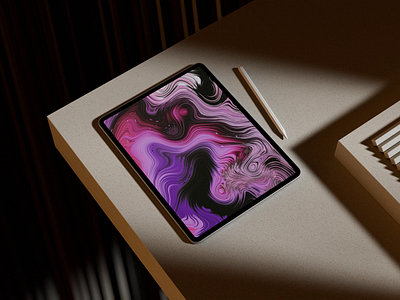 iPad Pro Mockup 09 3d 3d animation after effects animation apple c4d cinema 4d gradient ipad lighting mockup mockups motion graphics redshift render screen