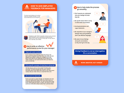 Infographics. How to give employee feedback for managers 2023 2024 branding design feedback feedback infographic flat graphic design illustration infographic logo motion graphics ui vector