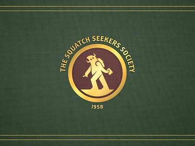 The Squatch Seekers Society - Photo Album album big book camping canvas cryptid foot gold hiking logo mock photo squatch study texture up