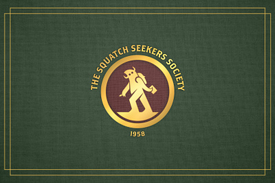 The Squatch Seekers Society - Photo Album album big book camping canvas cryptid foot gold hiking logo mock photo squatch study texture up