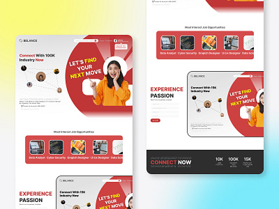 Job Seeker Landing Page app branding dekstop ui graphic design landing page landing page ui ui uiuxdesign ux visual design web design