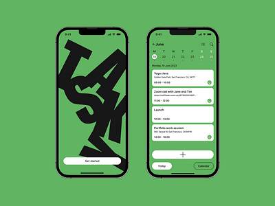 Task Manager (Tasky) App Concept app calendar design graphic design notification remainder task task manager to do list typography ui ux