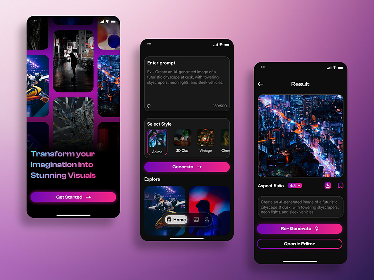 AI Image Generator App by Shekhar Kushwaha on Dribbble