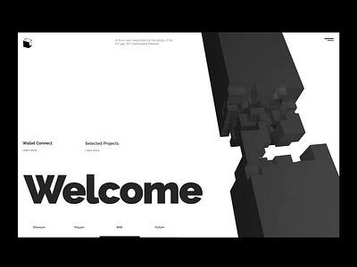 Cube Word 3d animation black branding case study design geometric graphic design illustration logo minimalist motion graphics ui ux vector webdesign white