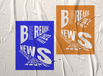 News posters 3d banners branding creative typography graphic design news news portal perspective poster poster news typo typography