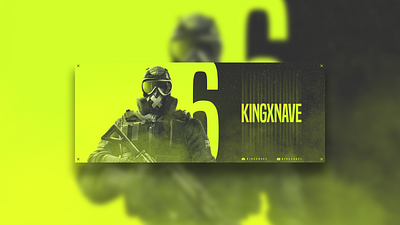 _KINGXNAVE_twitch_header design gaming graphic design header rainbow six siege twitch