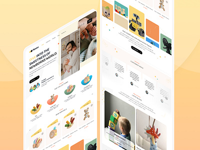 Baby toy store concept 3d baby branding design kids newborn store toy toy store ui uidesign uiux ux web web design