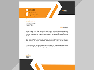 Corporate Letterhead. brand new branding business corporate corporate flyer corporate letterhead dattazone design flyer design graphic design letterhead letterhead desing print print letterhead top quality letterhead vector